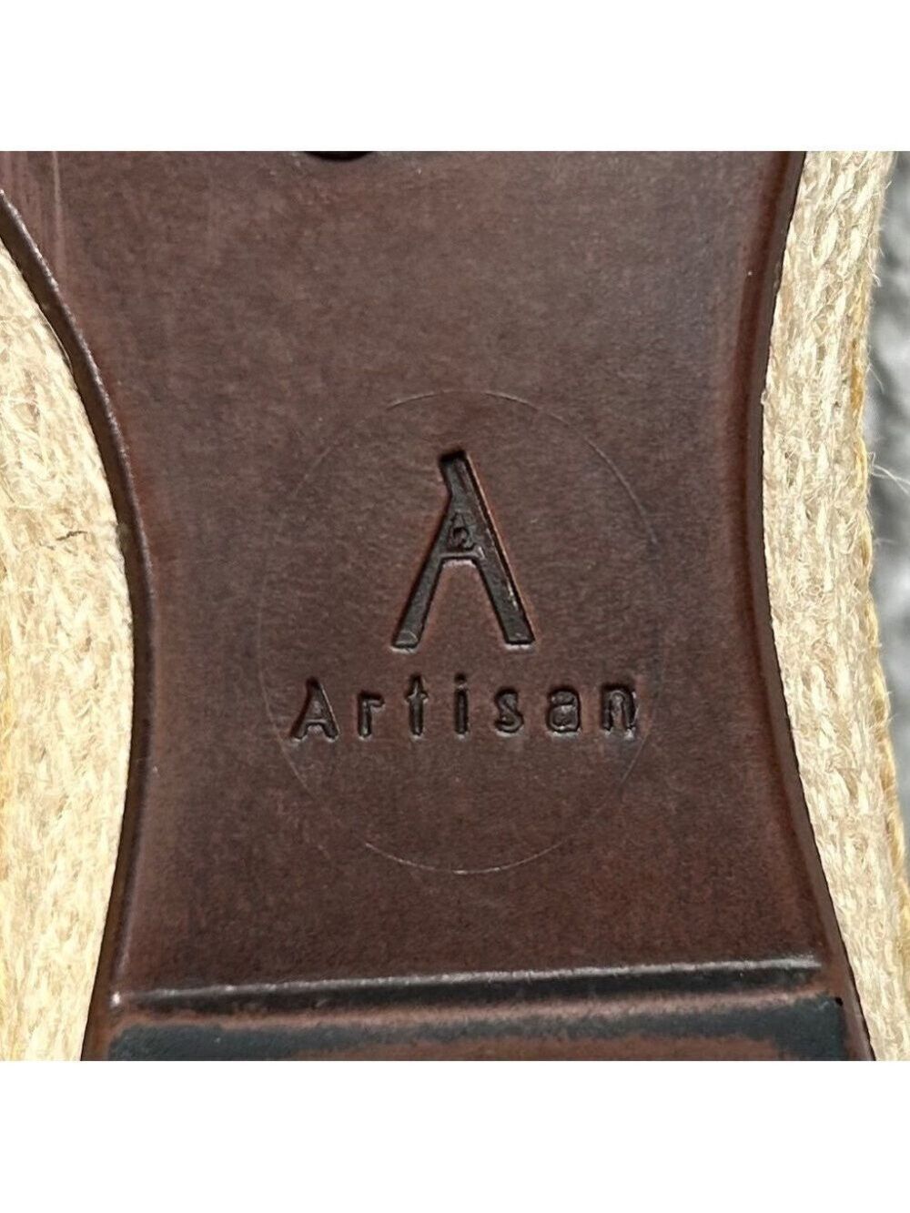 Clarks Artisan Collection Espadrille Tan Strappy Rope Wedge Sandals Size 11 - Picture 11 of 13